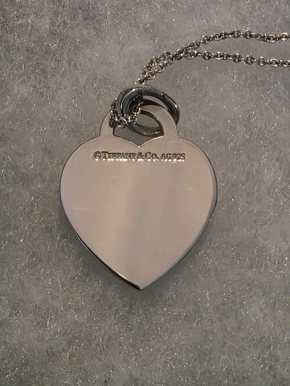 Tiffany & Co. Sterling Silver Etched Heart and Arrow Pendant Necklace - Picture 4 of 7